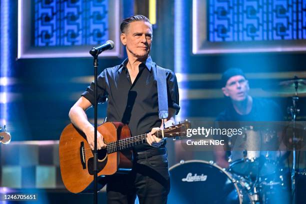 Episode 1789 -- Pictured: Musical guest Bryan Adams performs on Tuesday, January 31, 2023 --