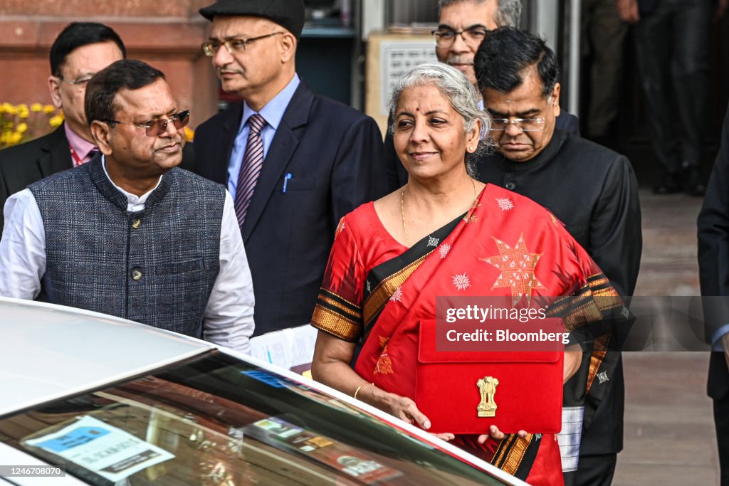 India's Finance Minister Nirmala Sitharaman Presents Budget To Parliament