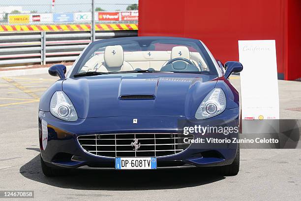 The Ferrari California is displayed on July 19, 2011 in Maranello, Italy. The Ferrari World Design Contest has been launched by Ferrari in...