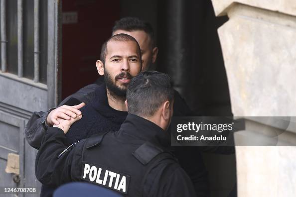 Andrew Tate arrives in court to attend his appeal in Romania Andrew Tate arrives in court to attend his appeal in Romania