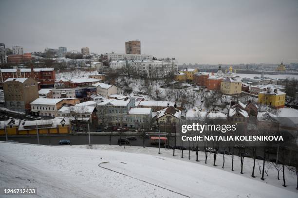 Panoramic view of the city of Nizhny Novgorod on January 31, 2023.