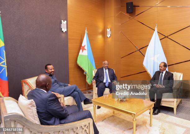 Somali President Hassan Sheikh Mahmud, Djibouti President Ismail Omar Gulle, Ethiopian Prime Minister Abiy Ahmed and Kenyan President William Ruto...