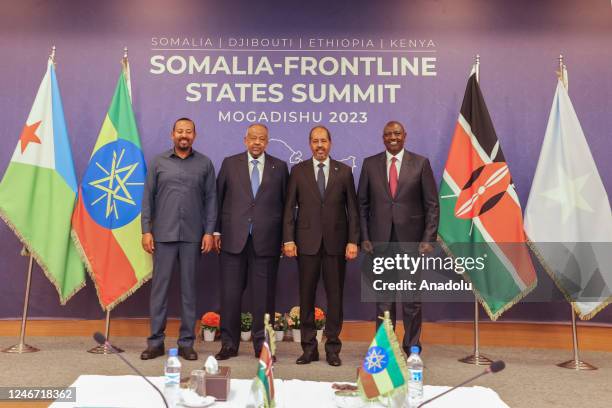 Somali President Hassan Sheikh Mahmud, Djibouti President Ismail Omar Gulle, Ethiopian Prime Minister Abiy Ahmed and Kenyan President William Ruto...