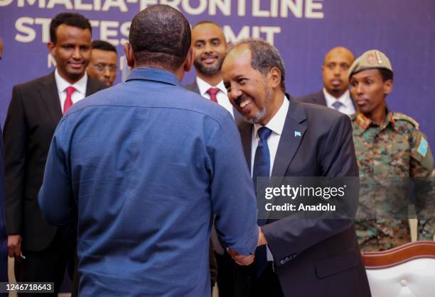 Somali President Hassan Sheikh Mahmud, Djibouti President Ismail Omar Gulle, Ethiopian Prime Minister Abiy Ahmed and Kenyan President William Ruto...