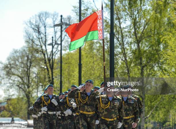 In this file picture, the guards of the Kremlin's Presidential Regiment are seen during the wreath-laying ceremony at the Tomb of the Unknown Soldier...