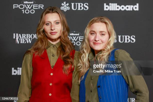 Aly and AJ at the Billboard Power 100 Event held at Goya Studios on February 1, 2023 in Los Angeles, California.