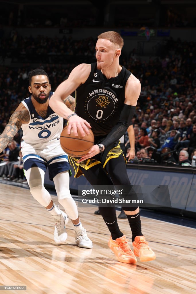 Donte DiVincenzo Of The Golden State Warriors Passes The Ball During