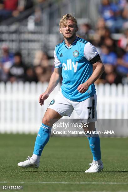 Kamil Jozwiak of Charlotte FC during the MLS Pre-Season 2023 Coachella Valley Invitational match between D.C. United v Charlotte FC at Empire Polo...