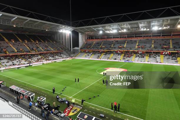 Illustration during the Ligue 1 Uber Eats match between RC Lens and OGC Nice at Stade Bollaert-Delelis on February 1, 2023 in Lens, France.
