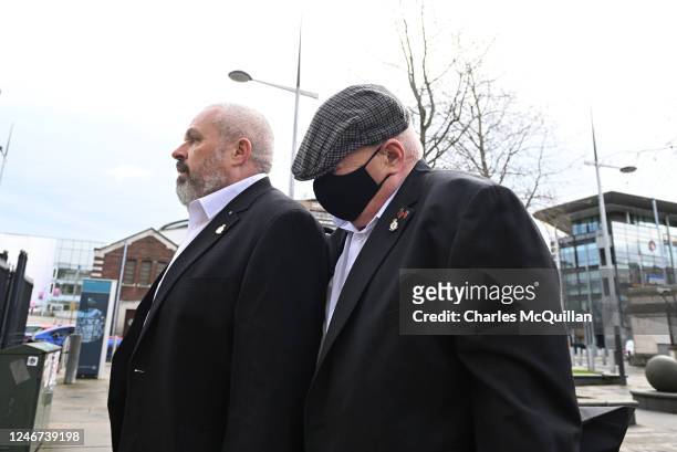 David Holden arrives outside Laganside courts for sentencing on February 2, 2023 in Belfast, Northern Ireland. In 2022, former British Army soldier...