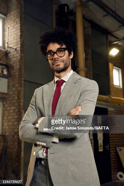 Actor and comedian Richard Ayoade is photographed at BAFTAs Virgin Media British Academy Television Awards on July 31, 2020 in London, England.