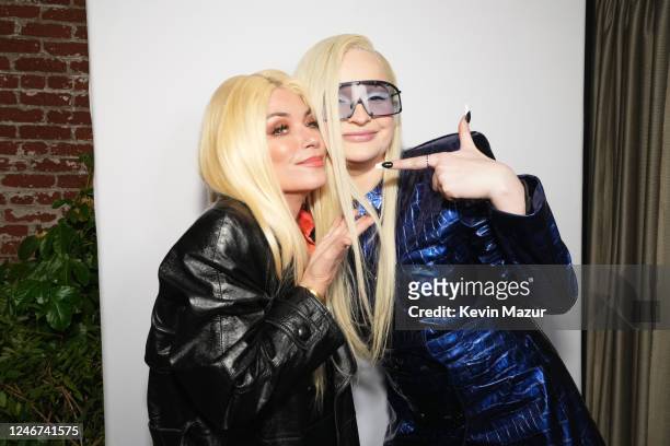 Shania Twain and Kim Petras attend Baileys Hosts Cocktails with Republic Records Artists at Beauty & Essex on February 01, 2023 in Los Angeles,...