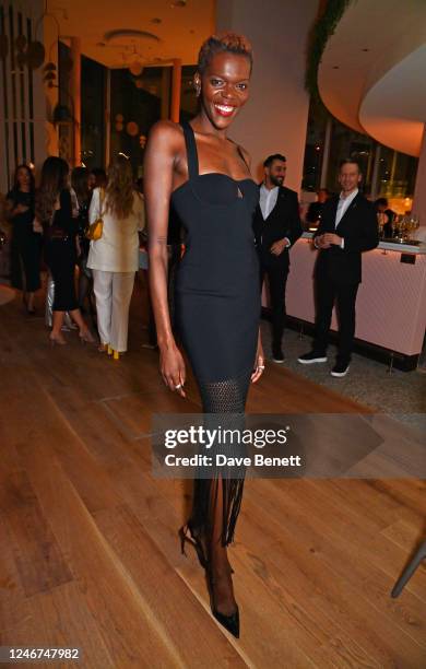 Rising Star 2023 Nominee Sheila Atim attends the Vanity Fair EE Rising Star party 2023 at JOIA on February 2, 2023 in London, England.