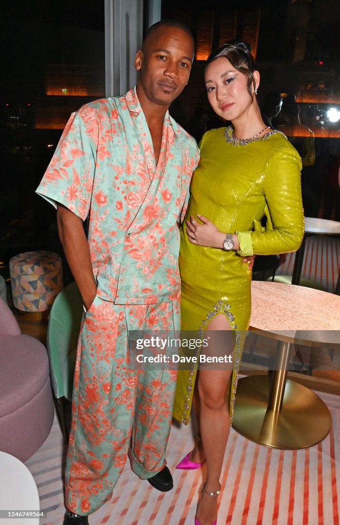 Eric Underwood and Betty Bachz attend the Vanity Fair EE Rising Star