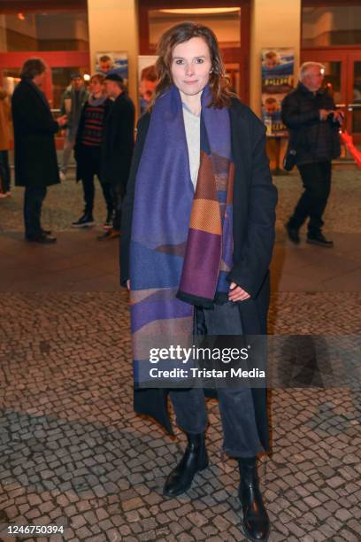 Karin Hanczewski attends the Bulldog premiere at Babylon Kino on February 2, 2023 in Berlin, Germany.