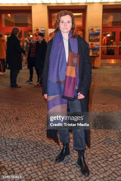 Karin Hanczewski attends the Bulldog premiere at Babylon Kino on February 2, 2023 in Berlin, Germany.