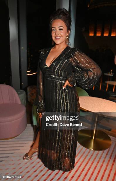 Eliza Butterworth attends the Vanity Fair EE Rising Star party 2023 at JOIA on February 2, 2023 in London, England.