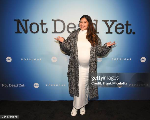 The cast of "Not Dead Yet" gathered to celebrate the upcoming series premiere of the all-new ABC comedy at Harriets Rooftop in Los Angeles, Calif. On...