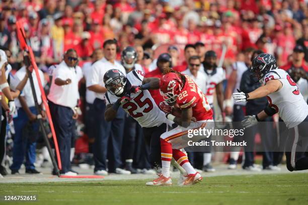 Kansas City Chiefs wide receiver Dexter McCluster runs with the ball during an NFL football game between the Kansas City Chiefs and the Houston...