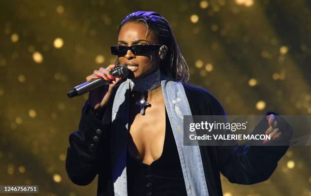 Singer Ciara performs during the Black Music Collective Grammy Week 2023 Celebration event at the Hollywood Palladium in Los Angeles, California, on...