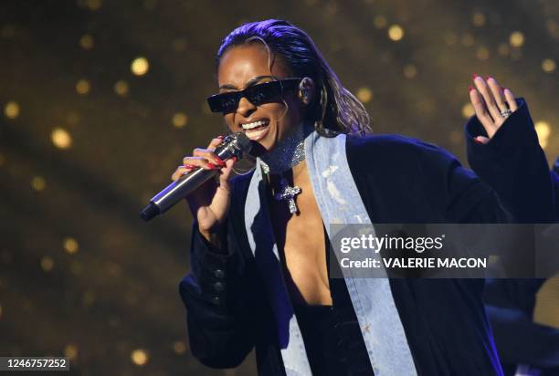 Singer Ciara performs during the Black Music Collective Grammy Week 2023 Celebration event at the Hollywood Palladium in Los Angeles, California, on...