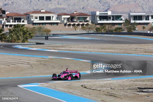 General view of the Thermal Club Racetrack as, Simon Pagenaud of France driving a Honda for Meyer Shank Racing during day one of the NTT IndyCar...
