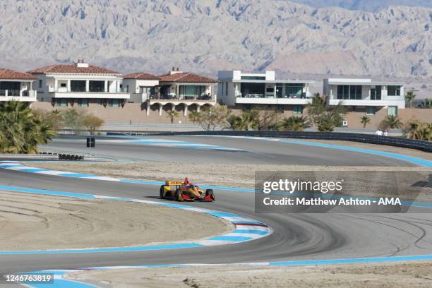 Romain Grosjean of France driving a Honda for Andretti Autosport during day one of the NTT IndyCar Series Open Test at The Thermal Club on February...
