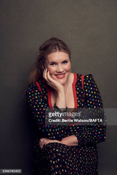 Actor, filmmaker and writer Emerald Fennell is photographed for Bafta on February 22, 2022 in London, England.