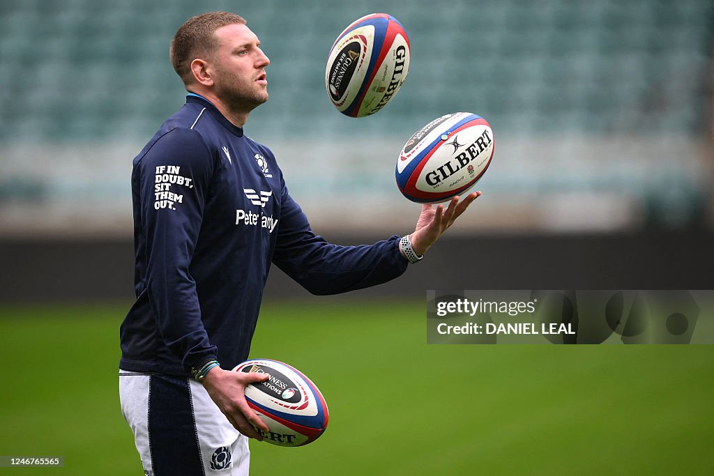 Fin Rusell Rugby Scotland's scrum-half Finn Russell attends the captain's run at... News ...