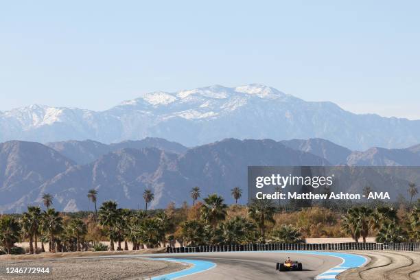 General view of the Thermal Club Racetrack during day two of the NTT IndyCar Series Open at The Thermal Club on February 3, 2023 in Thermal,...