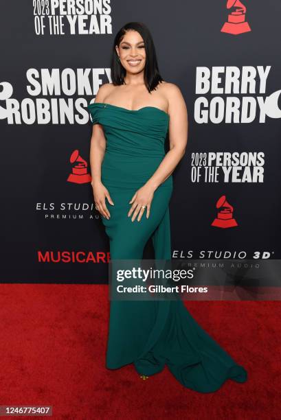 Jordin Sparks at the 2023 MusiCares Persons Of The Year Gala held at the Los Angeles Convention Center on February 3, 2023 in Los Angeles, California.