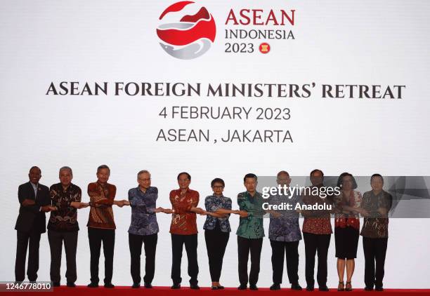 Malaysia's Foreign Minister Zambry Abd Kadir, Philippinesâ Secretary of Foreign Affairs Enrique Manalo, Singapore's Foreign Minister Vivian...