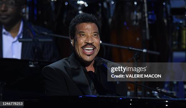 Lewis Ritchie Singer US singer Lionel Ritchie performs on stage during the 2023 MusiCares ...