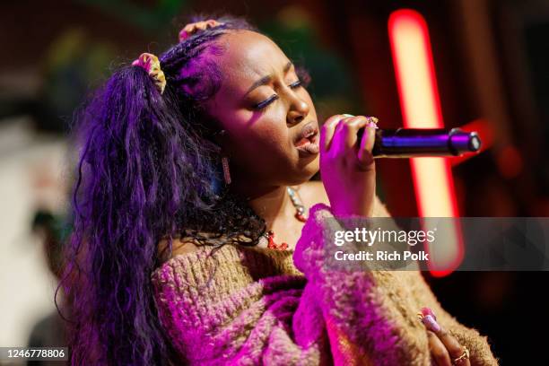 Baby Tate performs at Mastercard She Runs This, celebrating entrepreneurship for Black Women in Business and the 50th anniversary of Hip-Hop in a...