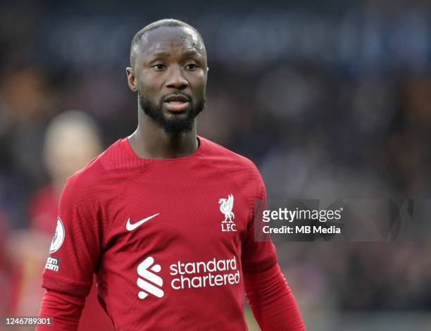 Naby Keita of Liverpool during the Premier League match between Wolverhampton Wanderers and Liverpool FC at Molineux on February 4, 2023 in...
