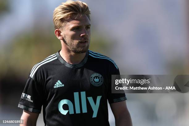 Kamil Jozwiak of Charlotte FC during the MLS Pre-Season 2023 Coachella Valley Invitational match between Vancouver Whitecaps FC v Charlotte FC at...