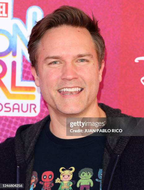 Actor-singer Scott Porter arrives for the premiere of "Moon Girl and Devil Dinosaur" at the Walt Disney Studios Lot in Burbank, California, on...