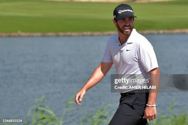Matthew Wolff of the United States walks to his next shot during the PIF Saudi International in King Abdullah Economic City, north of Jeddah, on...