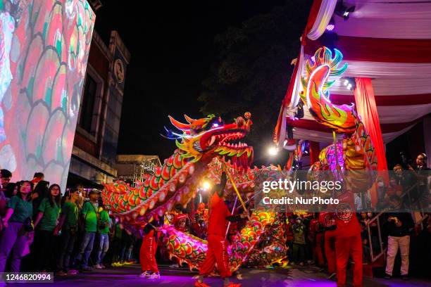 Thousands of Bogor Residents packed the Bogor Street Festival or Cap Go Meh event on Jalan Suryakencana, Bogor, West Java, Indonesia, Sunday 5...
