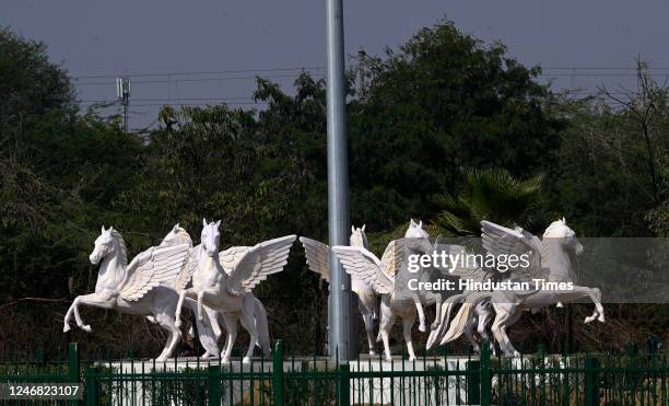 Preparation undergoing for the G20 summit, on February 5, 2023 in Lucknow, India.