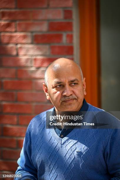 Manish Sisodia, Deputy Chief Minister of Delhi addresses a press conference over the issue of hiring new principals in Delhi Government Schools at...