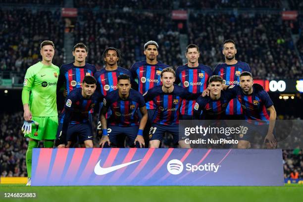 Barcelona line up Marc-Andre ter Stegen,Andreas Christensen,Jules Kounde, Ronald Araujo,Robert Lewandowski,Sergio Busquets,Pedri, Raphinha, Frenkie...