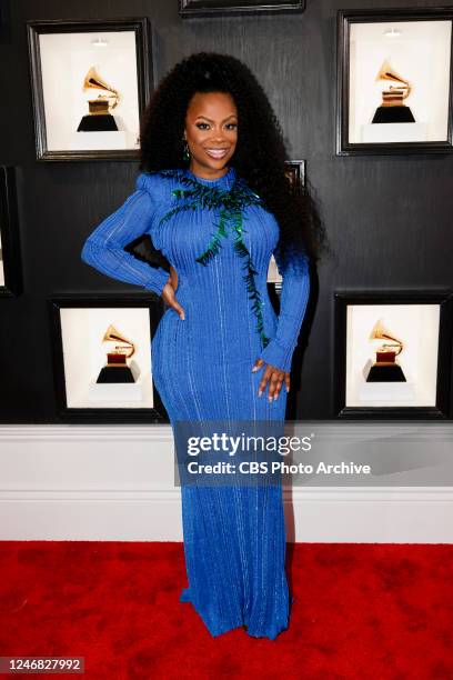 Kandi Burruss arrives at THE 65TH ANNUAL GRAMMY AWARDS, broadcasting live Sunday, February 5, 2023 on the CBS Television Network, and available to...