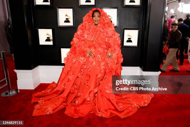 Lizzo arrives at THE 65TH ANNUAL GRAMMY AWARDS, broadcasting live Sunday, February 5, 2023 on the CBS Television Network, and available to stream...