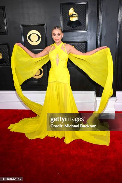 Kelsea Ballerini arrives at the 65th Annual GRAMMY Awards held at Crypto.com Arena on February 5, 2023 in Los Angeles, California.