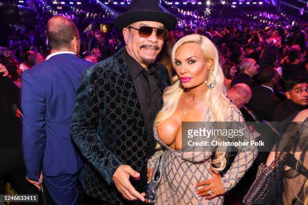 Ice-T and Coco Austin at the 65th Annual GRAMMY Awards held at Crypto.com Arena on February 5, 2023 in Los Angeles, California.