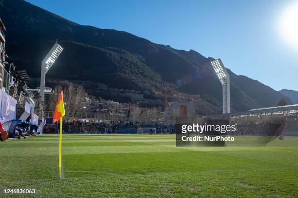 Field the LaLiga Smartbank match between FC Andorra v Real Zaragoza at Estadi Nacional on February 5.