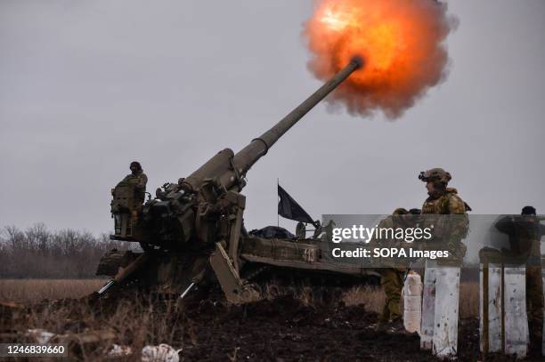 Ukrainian artillery teams fire Pions toward Russian positions in Bakhmut. Artillery continues to play a significant role in the war against Russian...
