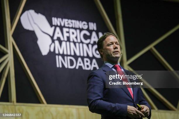 Benedikt Sobotka, chief executive officer of Eurasian Resources Group BV, speaks on the opening day of the Investing in African Mining Indaba in Cape...