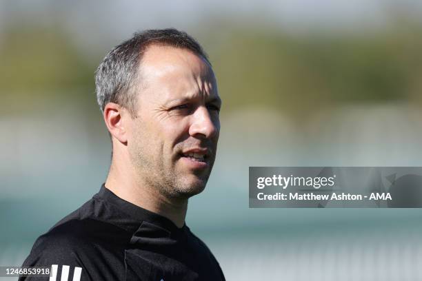 Steve Cherundolo the head coach / manager of LAFC during the MLS Pre-Season 2023 Coachella Valley Invitational match between D.C. United v LAFC at...